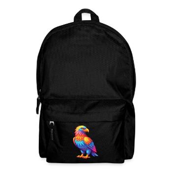 Eagle Colorful Kawaii Cartoon Character Clipart - Backpack - black - Front