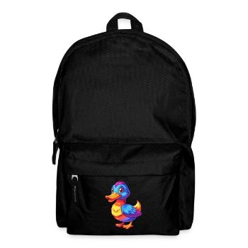 Ente Bunte Kawaii Cartoon Figur Clipart - Rucksack - Schwarz - Vorne
