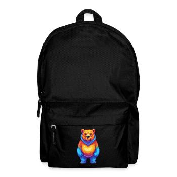 ours coloré kawaii dessin animé personnage clipart - Sac à dos - noir - Devant