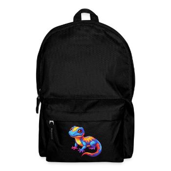 Salamander Colorful Kawaii Cartoon Character - Backpack - black - Front