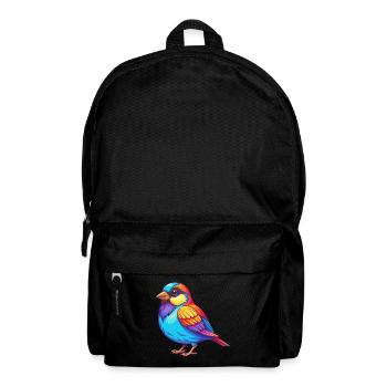 Spatz Bunte Kawaii Cartoon Figur Clipart - Rucksack - Schwarz - Vorne
