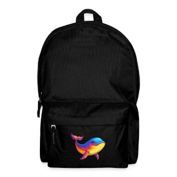 Wal Bunte Kawaii Cartoon Figur Clipart - Rucksack - Schwarz - Vorne