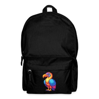Vulture Coloré Kawaii Dessin Animé Personnage Clipart - Sac à dos - noir - Devant