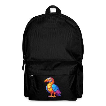 Vulture Coloré Kawaii Dessin Animé Personnage Clipart - Sac à dos - noir - Devant