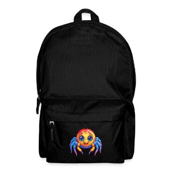 Spinne Bunte Kawaii Cartoon Figur Clipart - Rucksack - Schwarz - Vorne