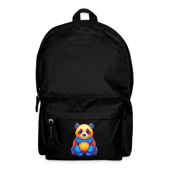Panda Colorful Kawaii Cartoon Character Clipart - Backpack - black - Front