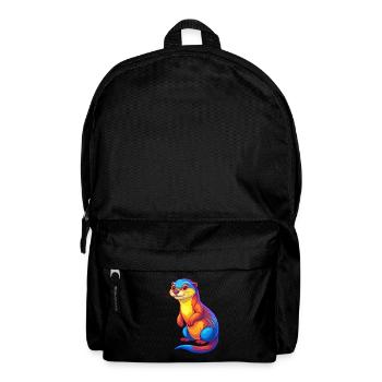 Otter Bunte Kawaii Cartoon Figur Clipart - Rucksack - Schwarz - Vorne