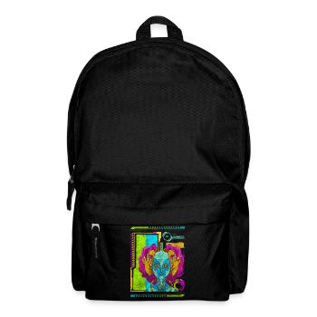 Zukunft Cosplay Neon Gamer - Rucksack - Schwarz - Vorne