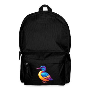 Loon commun coloré Kawaii dessin animé Personnage Oiseau - Sac à dos - noir - Devant