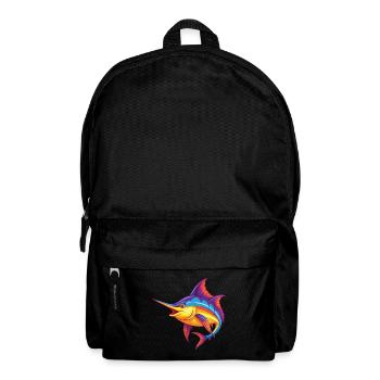 Schwertfisch Buntes Kawaii Cartoon Meerestier - Rucksack - Schwarz - Vorne