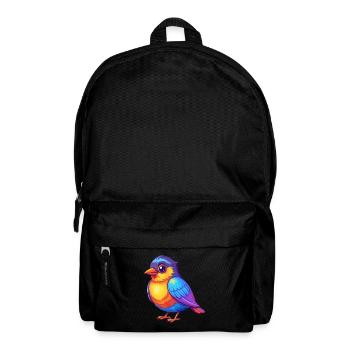 Bulbul Bunte Kawaii Cartoon Figur Vogel - Rucksack - Schwarz - Vorne