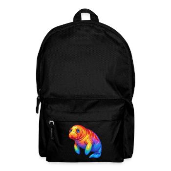 Seekuh Bunt Kawaii Cartoon Meerestier - Rucksack - Schwarz - Vorne