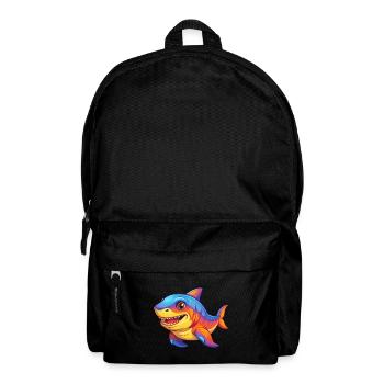 Cookiecutter Hai Bunte Kawaii Cartoon Clipart - Rucksack - Schwarz - Vorne
