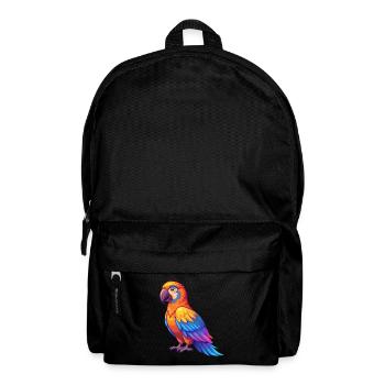 Papagei Bunte Kawaii Cartoon Figur Vogel - Rucksack - Schwarz - Vorne