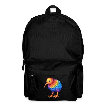 Kiwi bird Colorful Kawaii Cartoon Character Bird - Backpack - black - Front