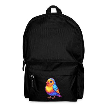 Kanarienvogel Bunte Kawaii Cartoon Figur Vogel - Rucksack - Schwarz - Vorne