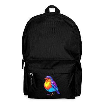 Amerikanischer Robin Bunte Kawaii Zeichentrickfigur - Rucksack - Schwarz - Vorne