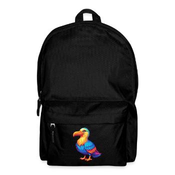Albatross Colorful Kawaii Cartoon Character Bird - Backpack - black - Front