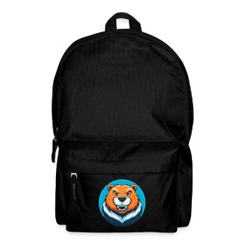 Beaver Cute Kawaii Cartoon Clipart Animal Pet Logo - Backpack - black - Front