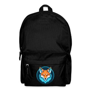 Coyote Cute Kawaii Cartoon Clipart Animal Pet Logo - Backpack - black - Front