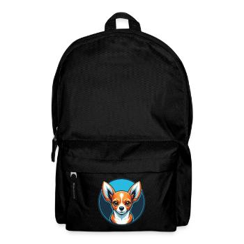 Chihuahua Dog Cute Kawaii Cartoon Animal Pet Logo - Backpack - black - Front
