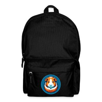 Guinea Pig Cute Kawaii Cartoon Animal Pet Logo - Backpack - black - Front