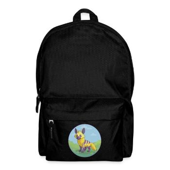 Erdwolf Niedlich Kawaii Cartoon Clipart Tier Haustier - Rucksack - Schwarz - Vorne