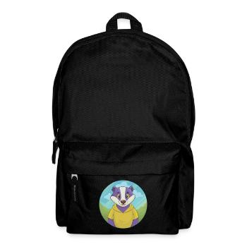 blaireau mignon kawaii dessin animé clipart animal de compagnie - Sac à dos - noir - Devant