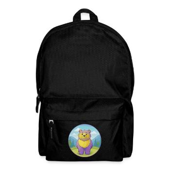 Bear Cute Kawaii Cartoon Clipart Animal Pet - Backpack - black - Front
