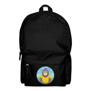 Bonobo Cute Kawaii Cartoon Clipart Animal Pet - Backpack - black - Front