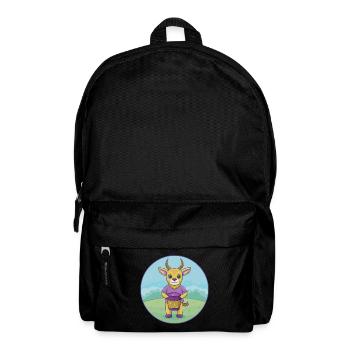 Bongo Niedliche Kawaii Cartoon Clipart Tier Haustier - Rucksack - Schwarz - Vorne