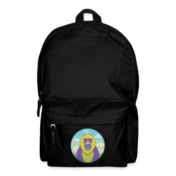 Baboon Cute Kawaii Cartoon Clipart Animal Pet - Backpack - black - Front