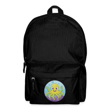 Octopus Cute Kawaii Cartoon Clipart Animal Pet - Backpack - black - Front