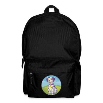 Dalmatiner Hund Niedlich Kawaii Cartoon Clipart Tier - Rucksack - Schwarz - Vorne