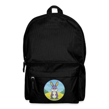 Rabbit Cute Kawaii Cartoon Clipart Animal Pet - Backpack - black - Front