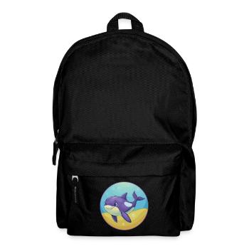 Orca Cute Kawaii Cartoon Clipart Animal Pet - Backpack - black - Front