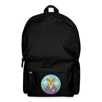 Cougar Cute Kawaii Cartoon Clipart Animal Pet - Backpack - black - Front