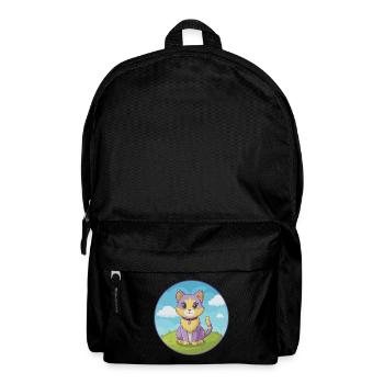 Katze Niedlich Kawaii Cartoon Clipart Tier Haustier - Rucksack - Schwarz - Vorne