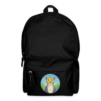 Cheetah Cute Kawaii Cartoon Clipart Animal Pet - Backpack - black - Front