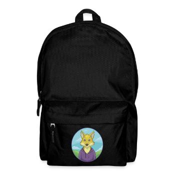 Coyote Cute Kawaii Cartoon Clipart Animal Pet - Backpack - black - Front