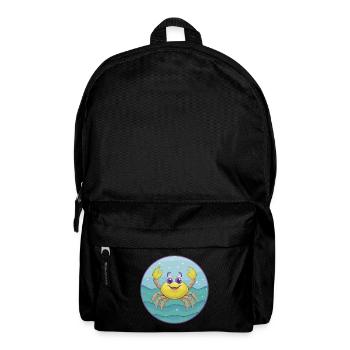 Crab Cute Kawaii Cartoon Clipart Animal Pet - Backpack - black - Front