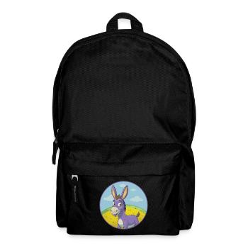 Âne Mignon Kawaii Dessin animé Clipart Animal de compagnie - Sac à dos - noir - Devant