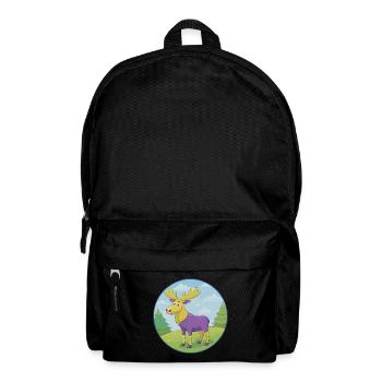 Elch süße Kawaii Cartoon Clipart Tier Haustier - Rucksack - Schwarz - Vorne