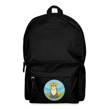 Ferret Cute Kawaii Cartoon Clipart Animal Pet - Backpack - black - Front