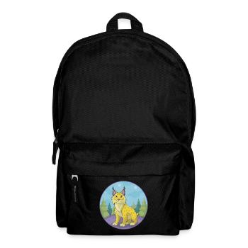 Lynx Cute Kawaii Cartoon Clipart Animal Pet - Backpack - black - Front
