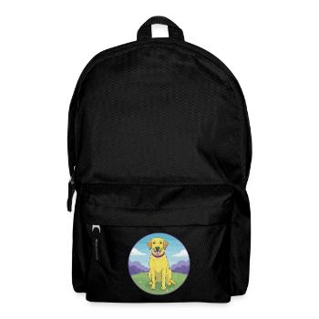 Labrador Retriever Hund Niedliches Kawaii Cartoon Tier - Rucksack - Schwarz - Vorne