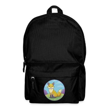 Fuchs Niedlich Kawaii Cartoon Clipart Tier Haustier - Rucksack - Schwarz - Vorne