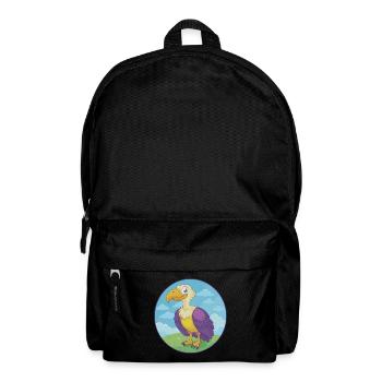 Geier niedlich Kawaii Cartoon Clipart Tier Haustier - Rucksack - Schwarz - Vorne