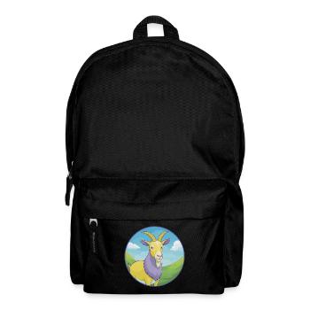 Chèvre Mignon Kawaii Dessin animé Clipart Animal de compagnie - Sac à dos - noir - Devant