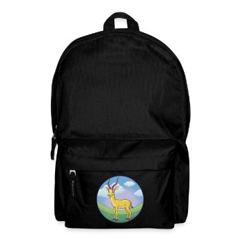 Impala Niedliche Kawaii Cartoon Clipart Tier Haustier - Rucksack - Schwarz - Vorne